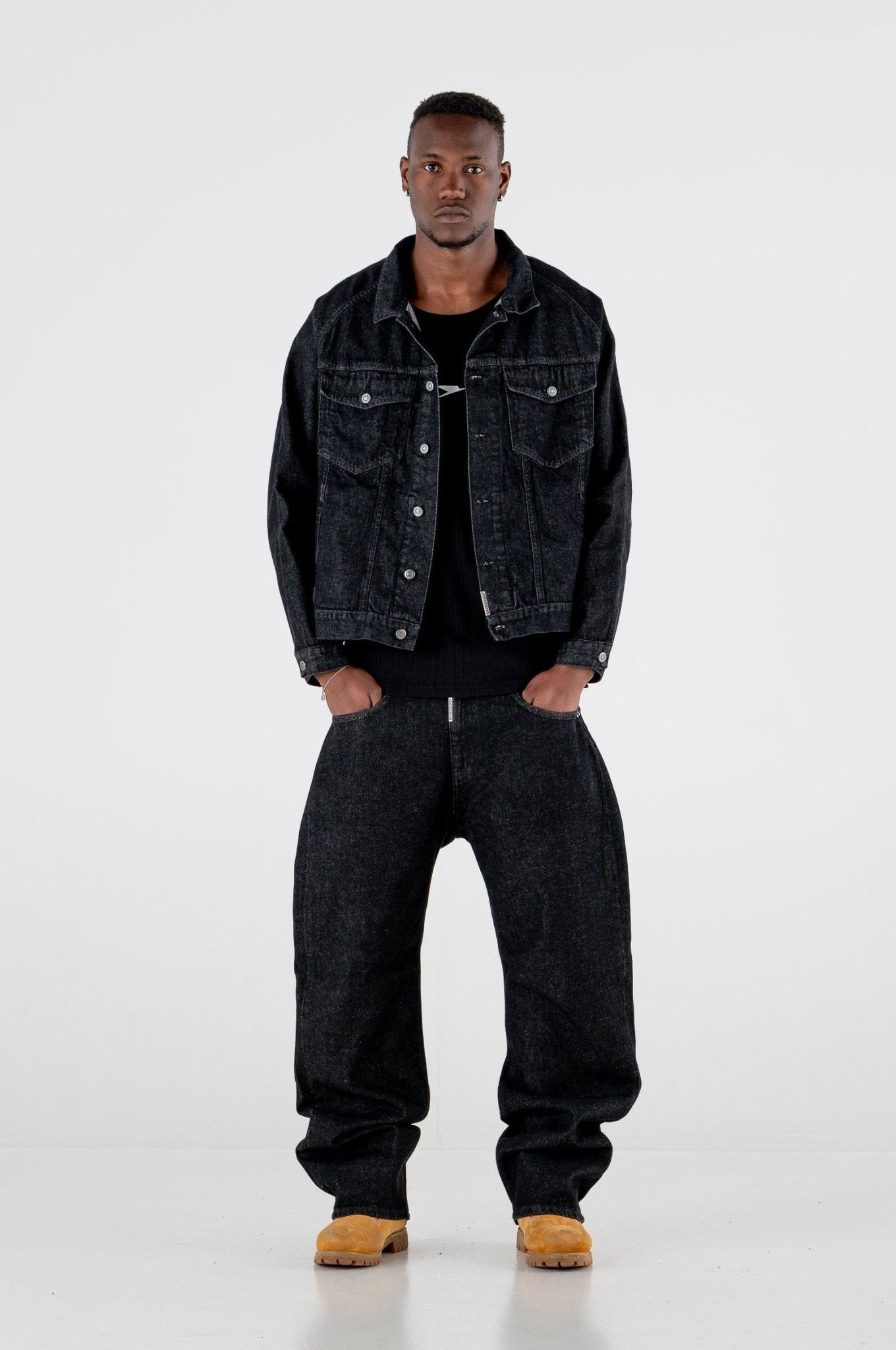Denim Pants Bigall “RESORT” Black - BASEDODICI®