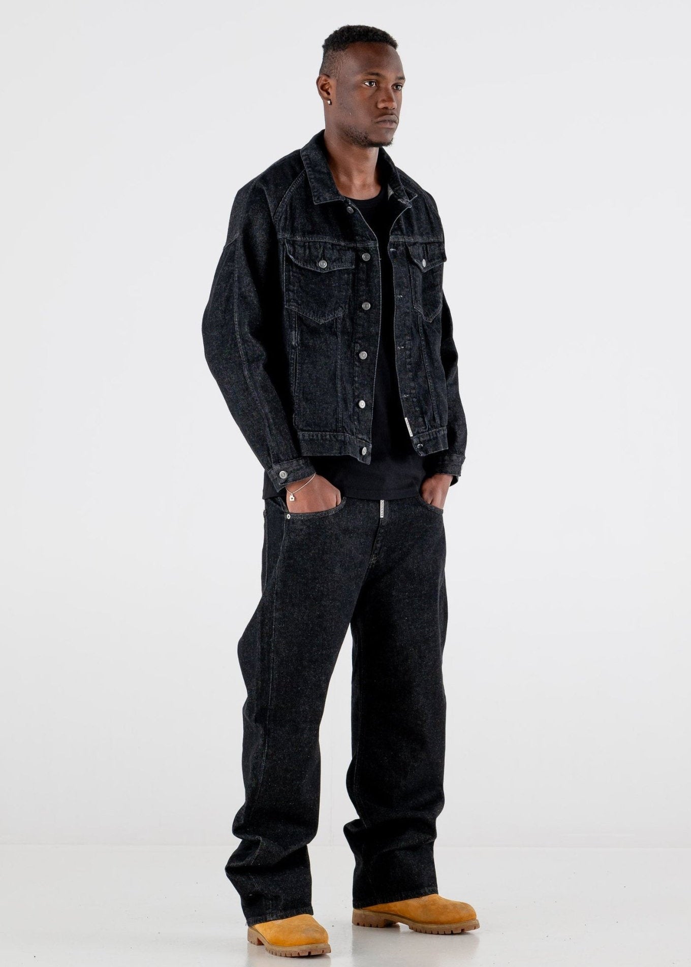 Denim Pants Bigall “RESORT” Black - BASEDODICI®