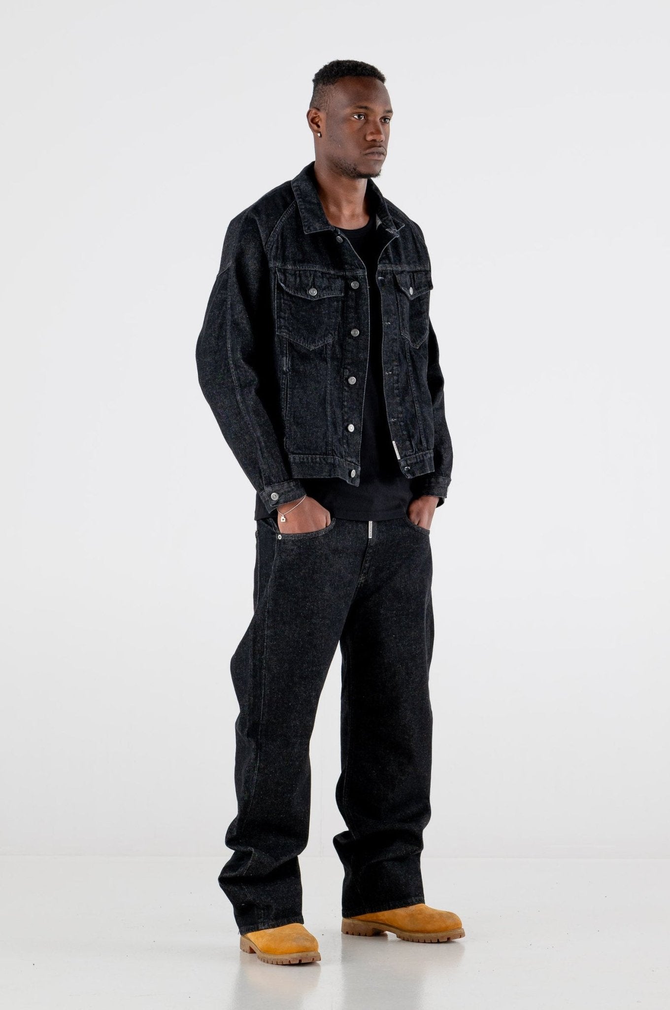 Denim Pants Bigall “RESORT” Black - BASEDODICI®