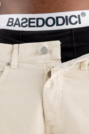 Denim Pants “RESORT” Cream - BASEDODICI®