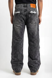 Side Zip Denim "RUDEBOY LDN" Stone Washed