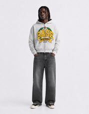 BAS logo Pants Dark Grey indossato