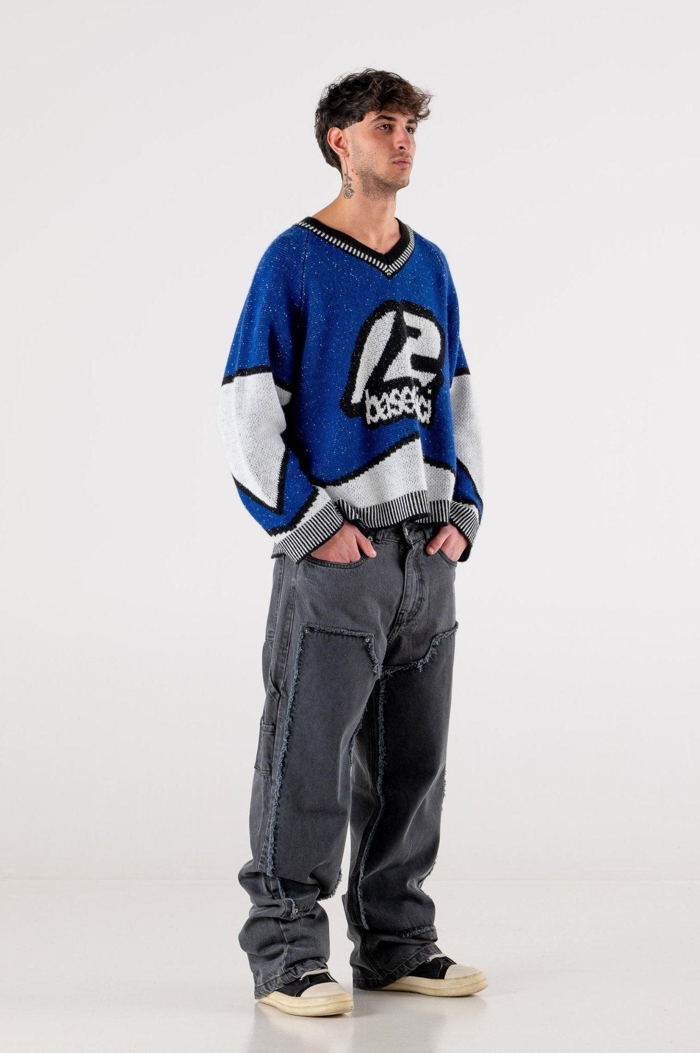 Double Knee Pants "RACING MADE" Distressed - BASEDODICI®