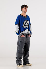 Double Knee Pants "RACING MADE" Distressed - BASEDODICI®
