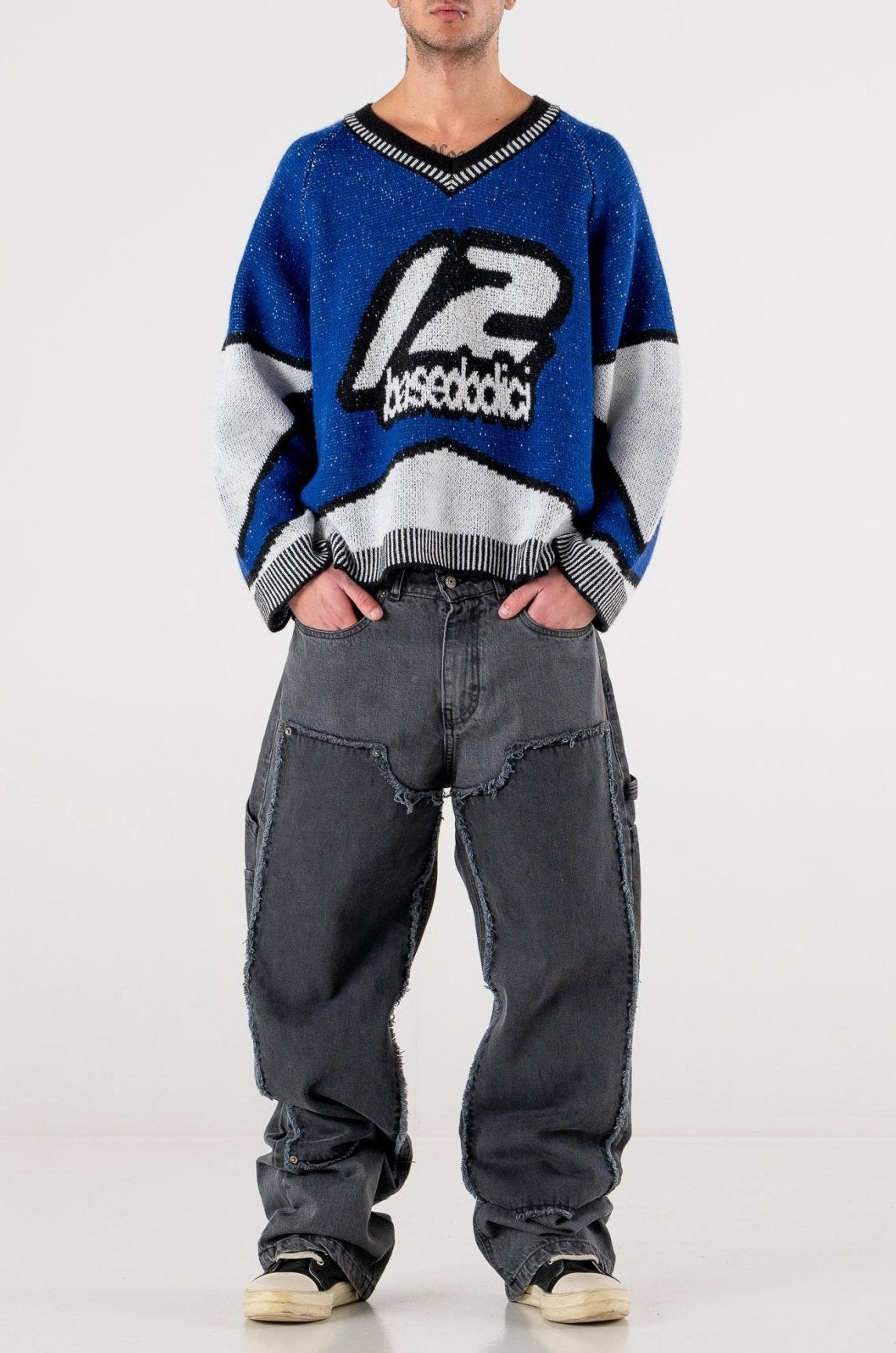 Double Knee Pants "RACING MADE" Distressed - BASEDODICI®