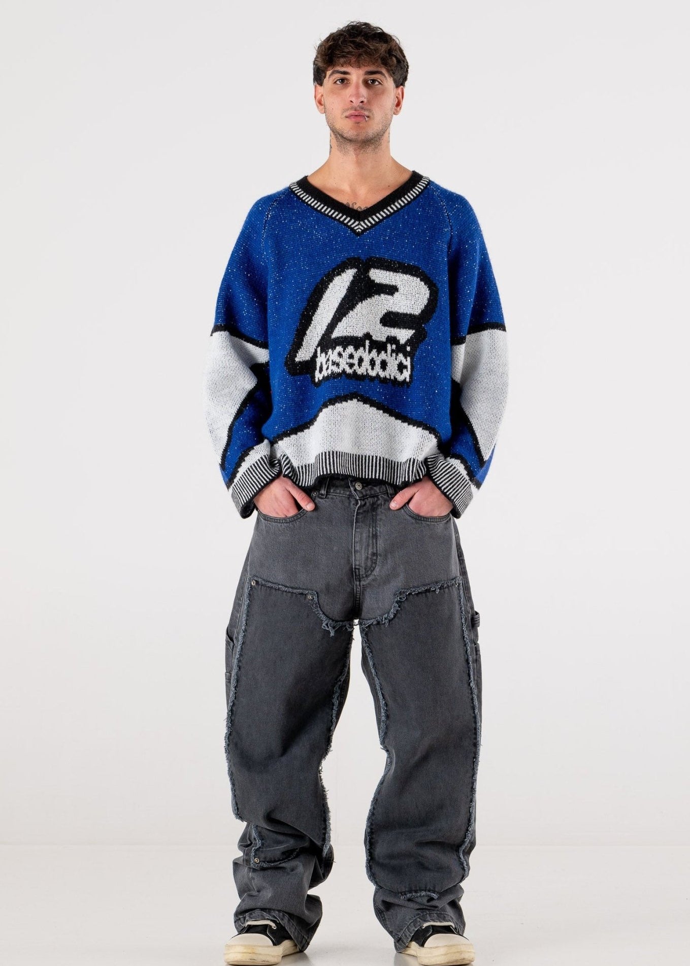 Double Knee Pants "RACING MADE" Distressed - BASEDODICI®