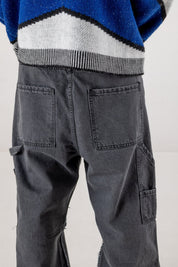 Double Knee Pants "RACING MADE" Distressed - BASEDODICI®