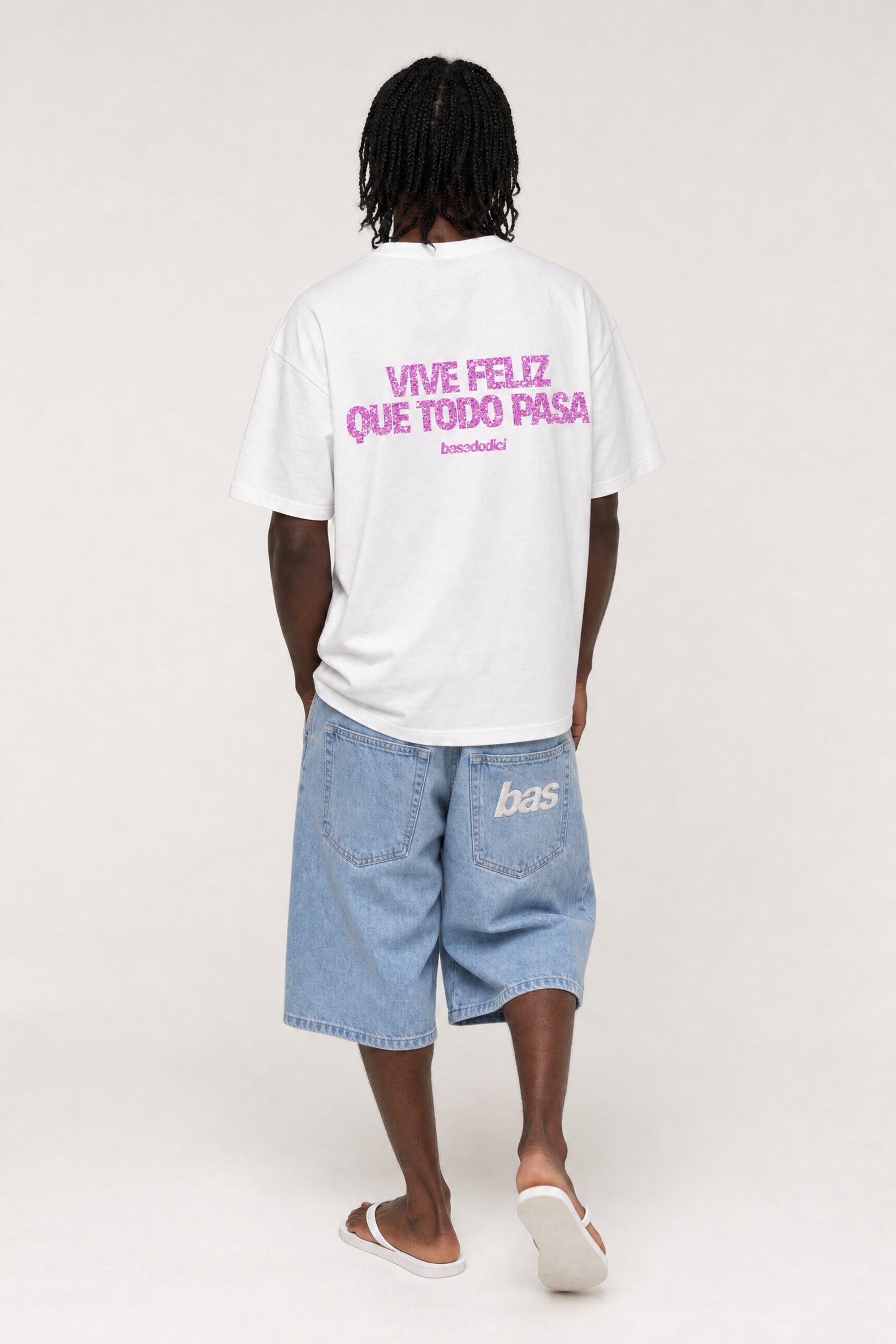 T-Shirt "COPY&PASTE" ViveFeliz White/GlitterPink