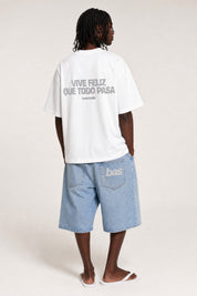 T-Shirt "COPY&PASTE" ViveFeliz White/Glitter