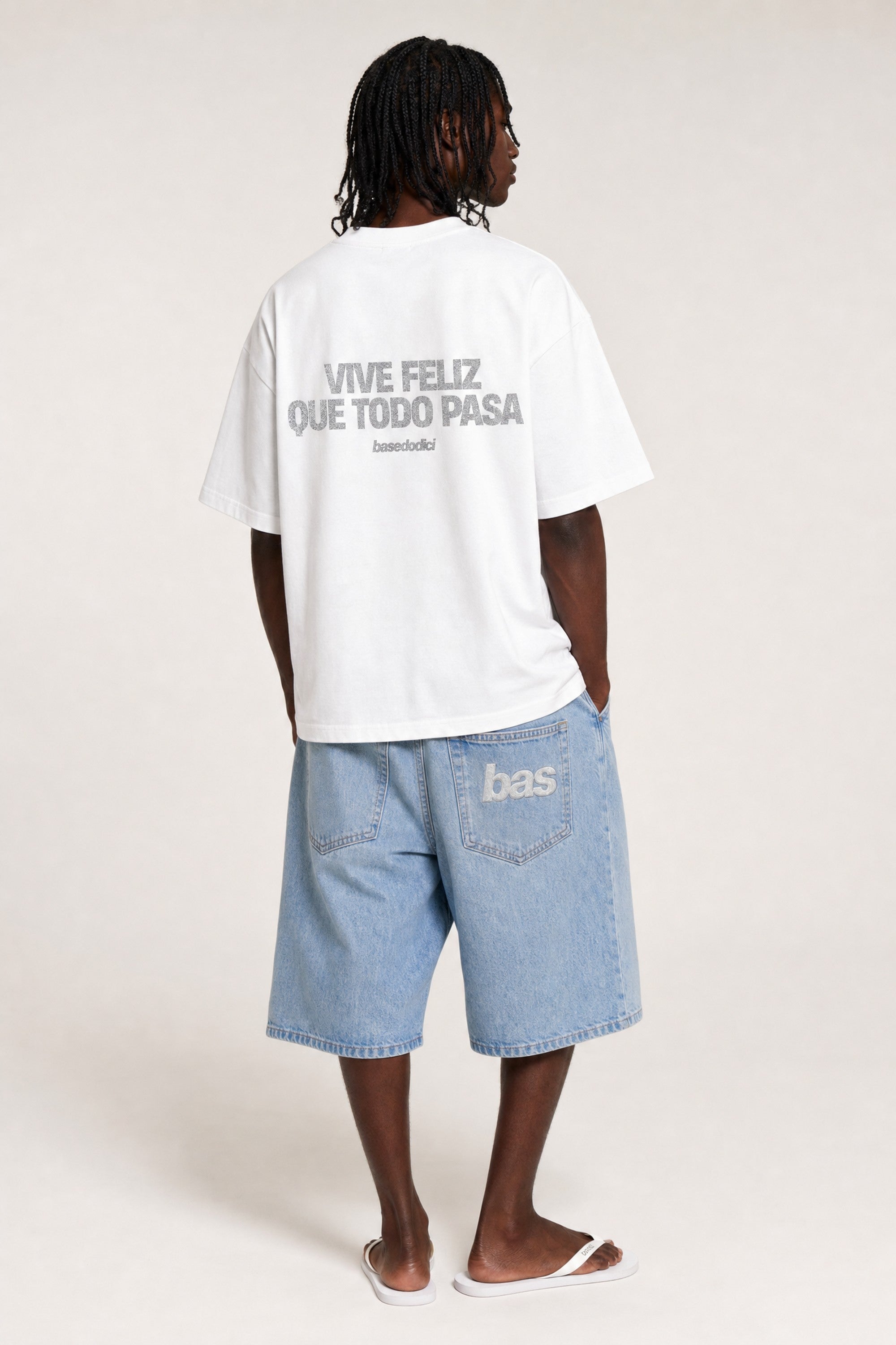 T-Shirt "COPY&PASTE" ViveFeliz White/Glitter