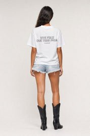 T-Shirt "COPY&PASTE" ViveFeliz White/Glitter