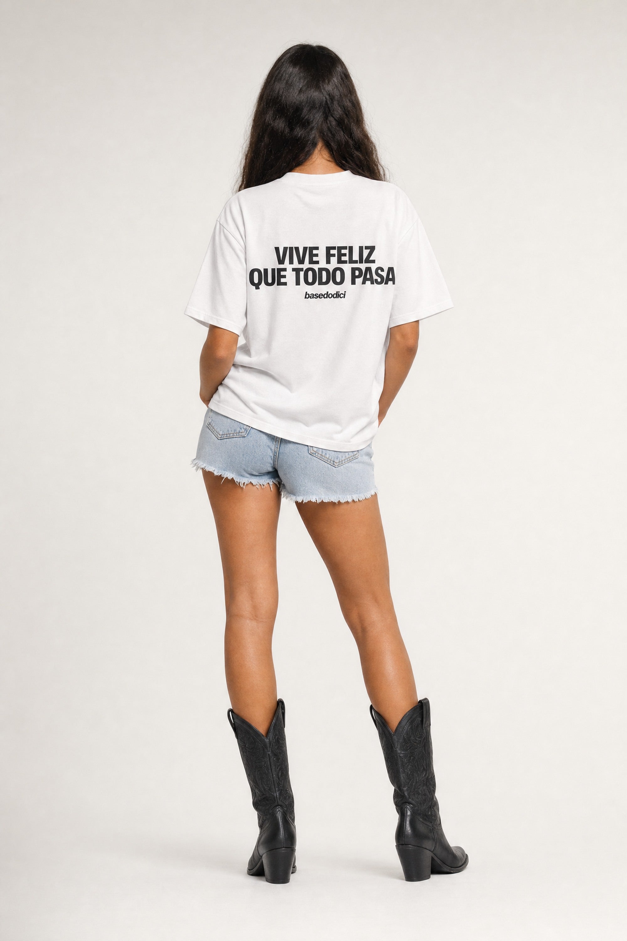 T-Shirt "COPY&PASTE" ViveFeliz White/Black