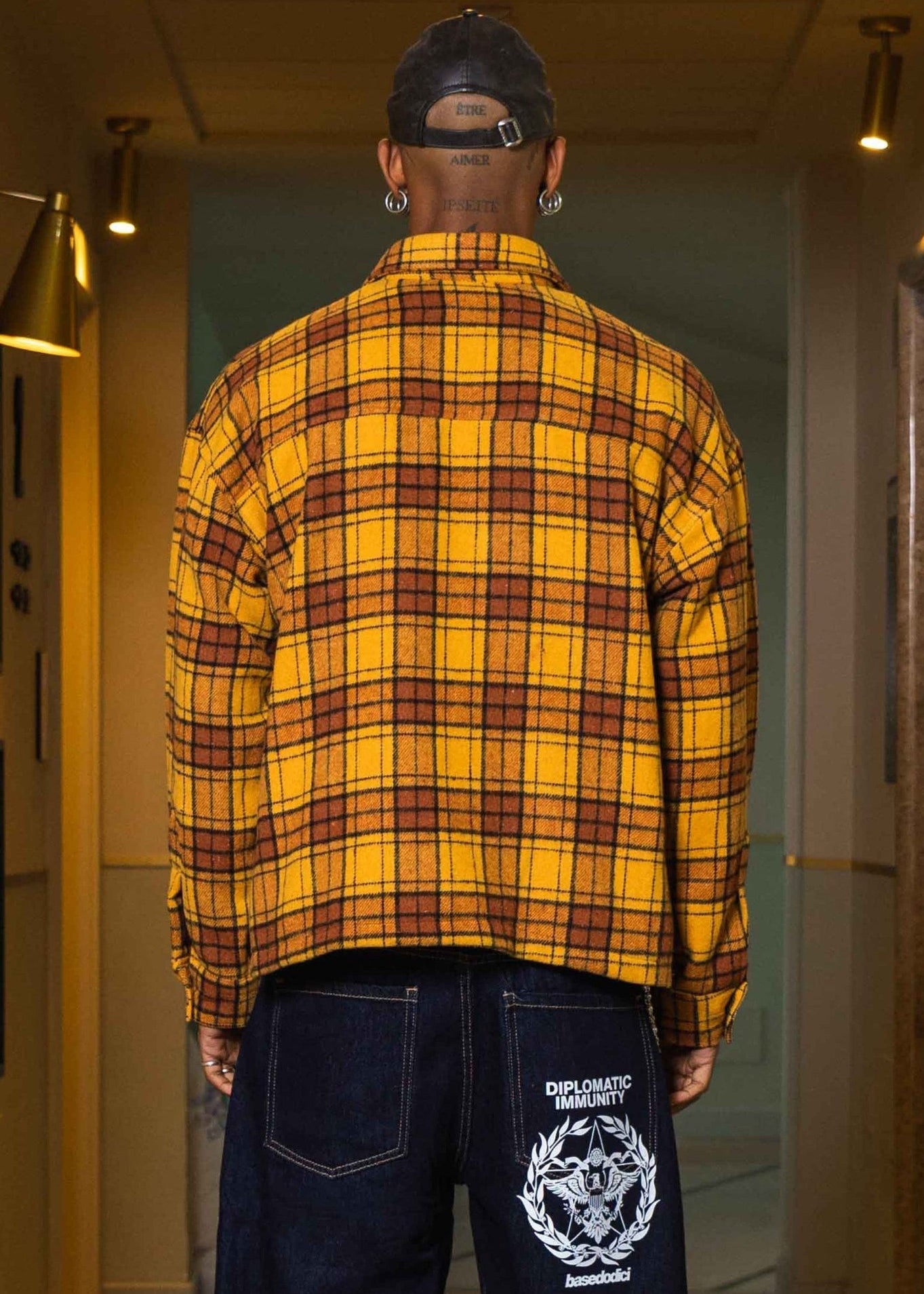 Flanella Shirt "WORLD TOUR" Yellow - BASEDODICI®