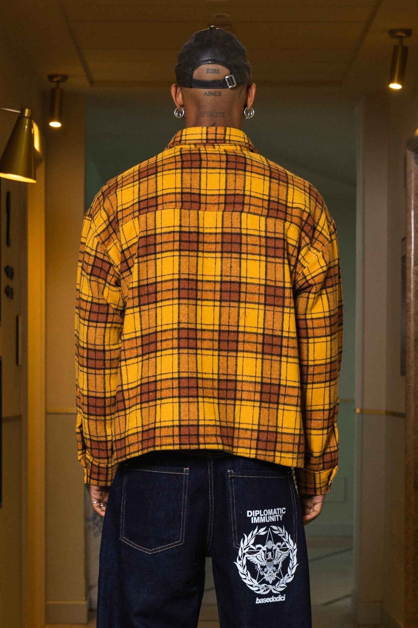 Flanella Shirt "WORLD TOUR" Yellow - BASEDODICI®