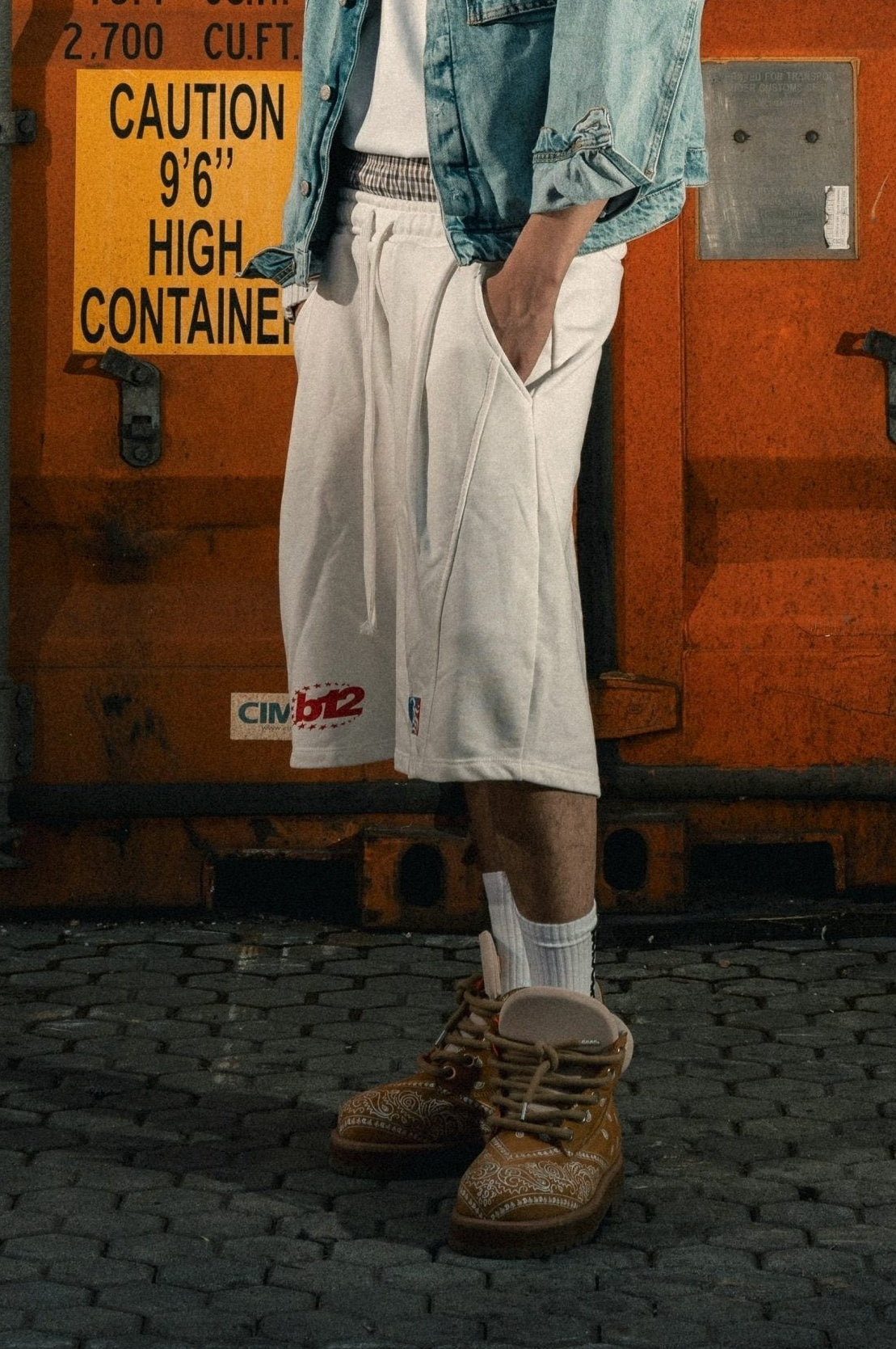 Fleece Jorts "LAST DELIVERY" DoubleLayer Cream - BASEDODICI®