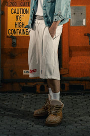Fleece Jorts "LAST DELIVERY" DoubleLayer Cream - BASEDODICI®