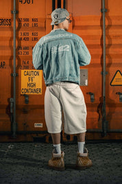 Fleece Jorts "LAST DELIVERY" DoubleLayer Cream - BASEDODICI®