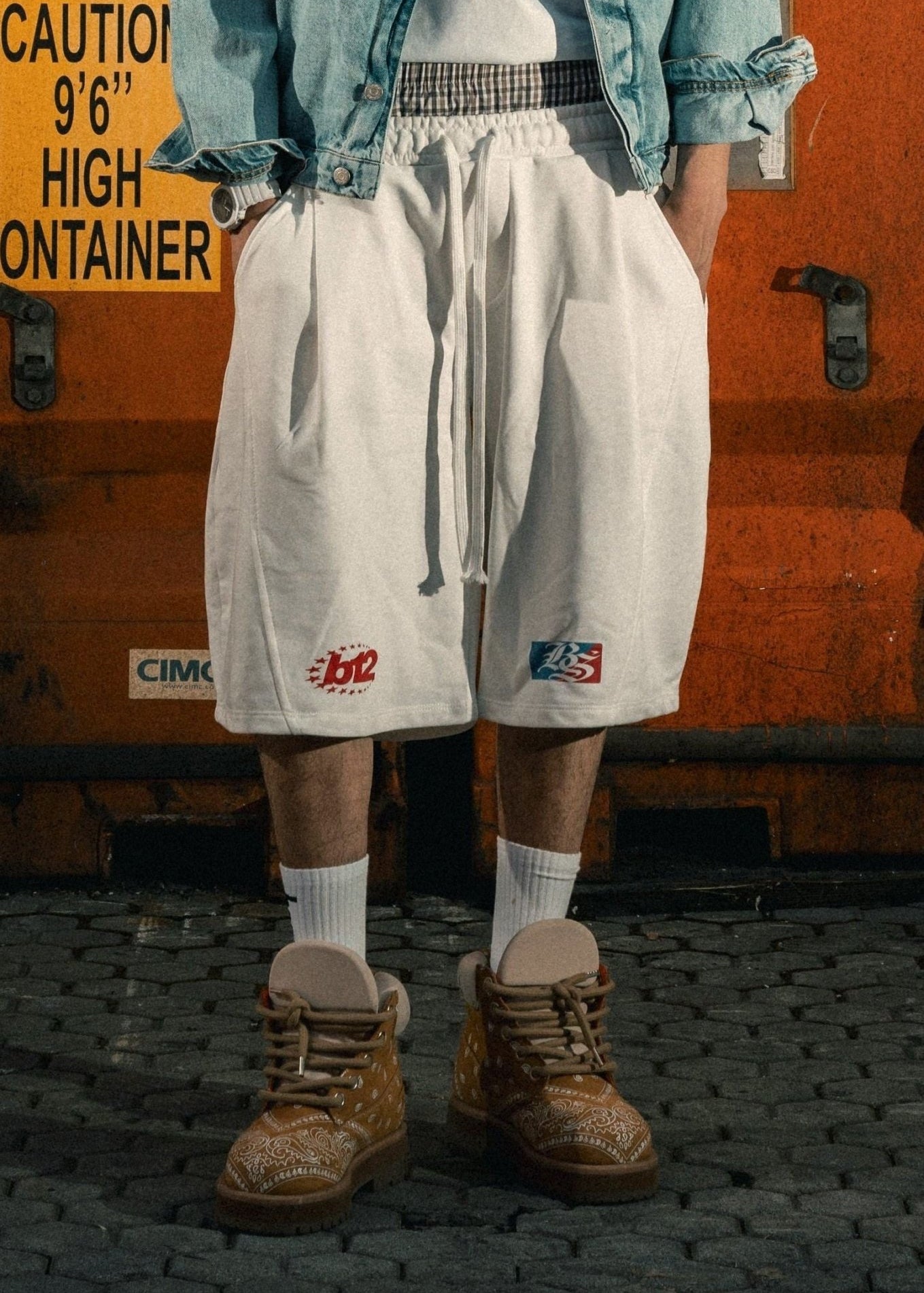 Fleece Jorts "LAST DELIVERY" DoubleLayer Cream - BASEDODICI®