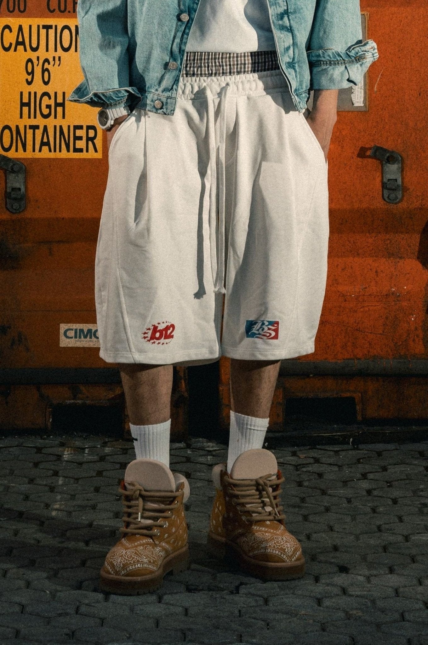 Fleece Jorts "LAST DELIVERY" DoubleLayer Cream - BASEDODICI®