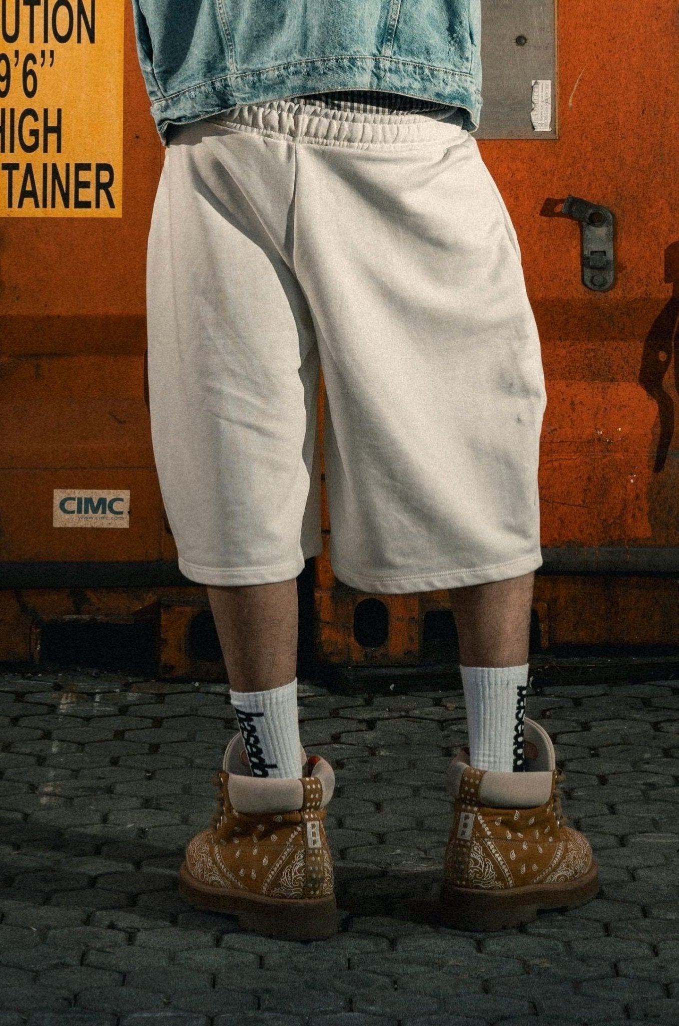 Fleece Jorts "LAST DELIVERY" DoubleLayer Cream - BASEDODICI®