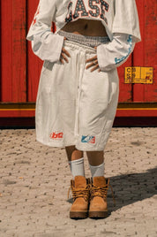 Fleece Jorts "LAST DELIVERY" DoubleLayer Cream - BASEDODICI®