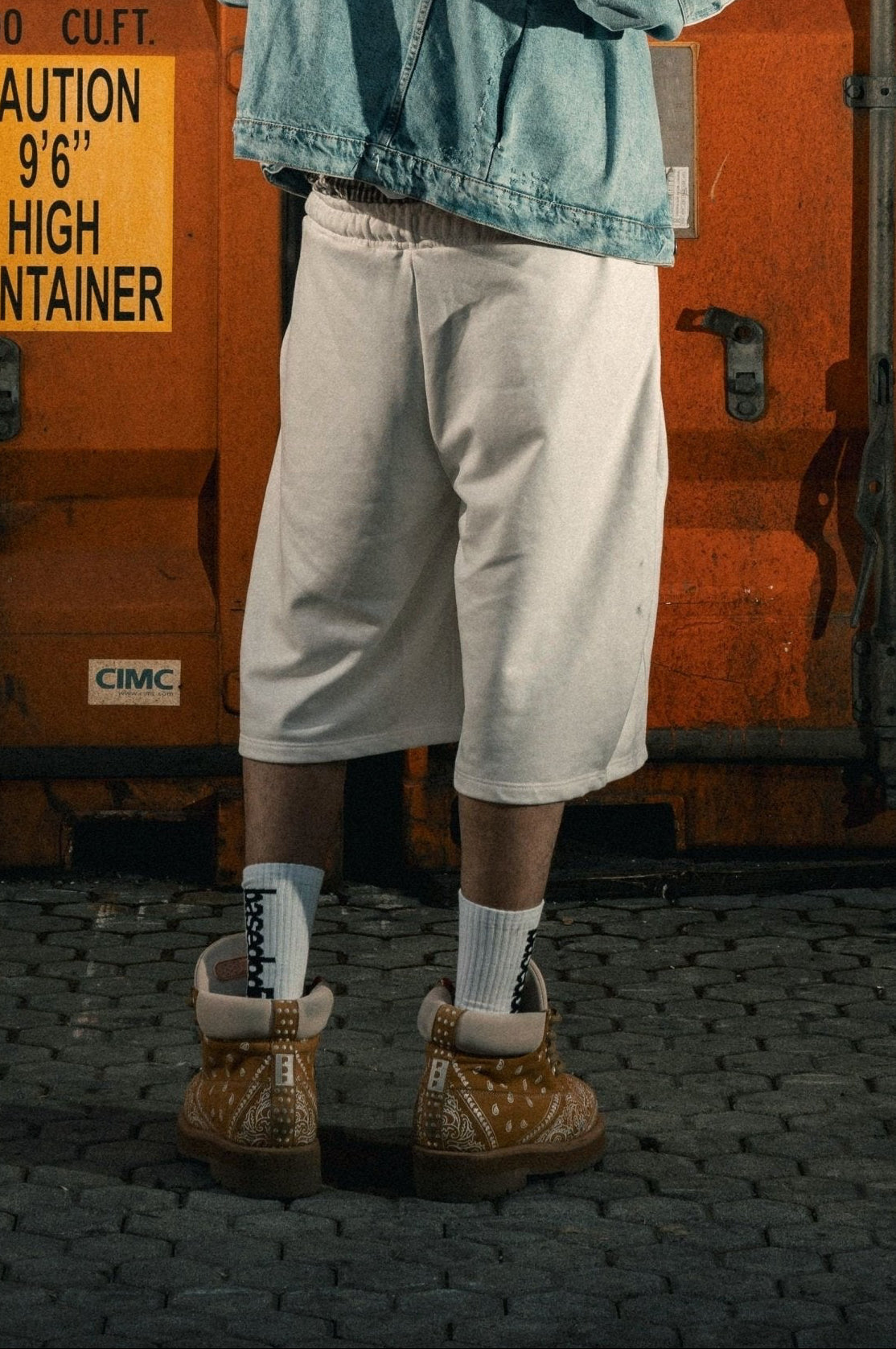 Fleece Jorts "LAST DELIVERY" DoubleLayer Cream - BASEDODICI®