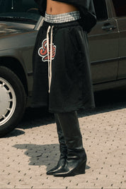 Fleece Jorts "LAST DELIVERY" DoubleLayer League Black - BASEDODICI®