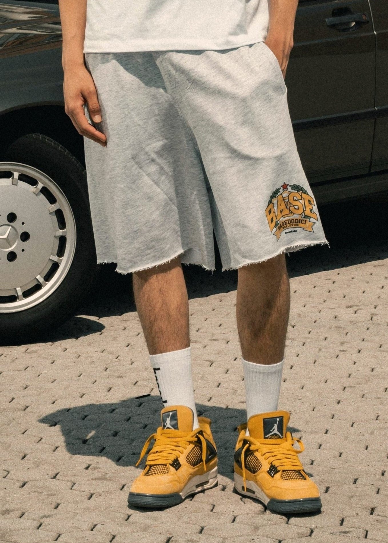Fleece Jorts "LAST DELIVERY" University AshGrey - BASEDODICI®