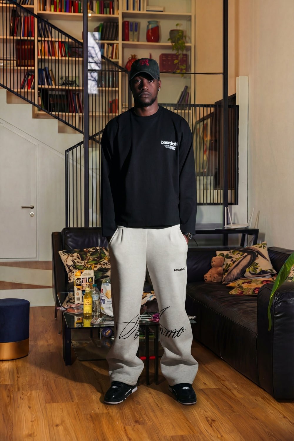 Fleece Pants "AMMO" CHI'T'SAP AshGrey/ScriptBlack - BASEDODICI®