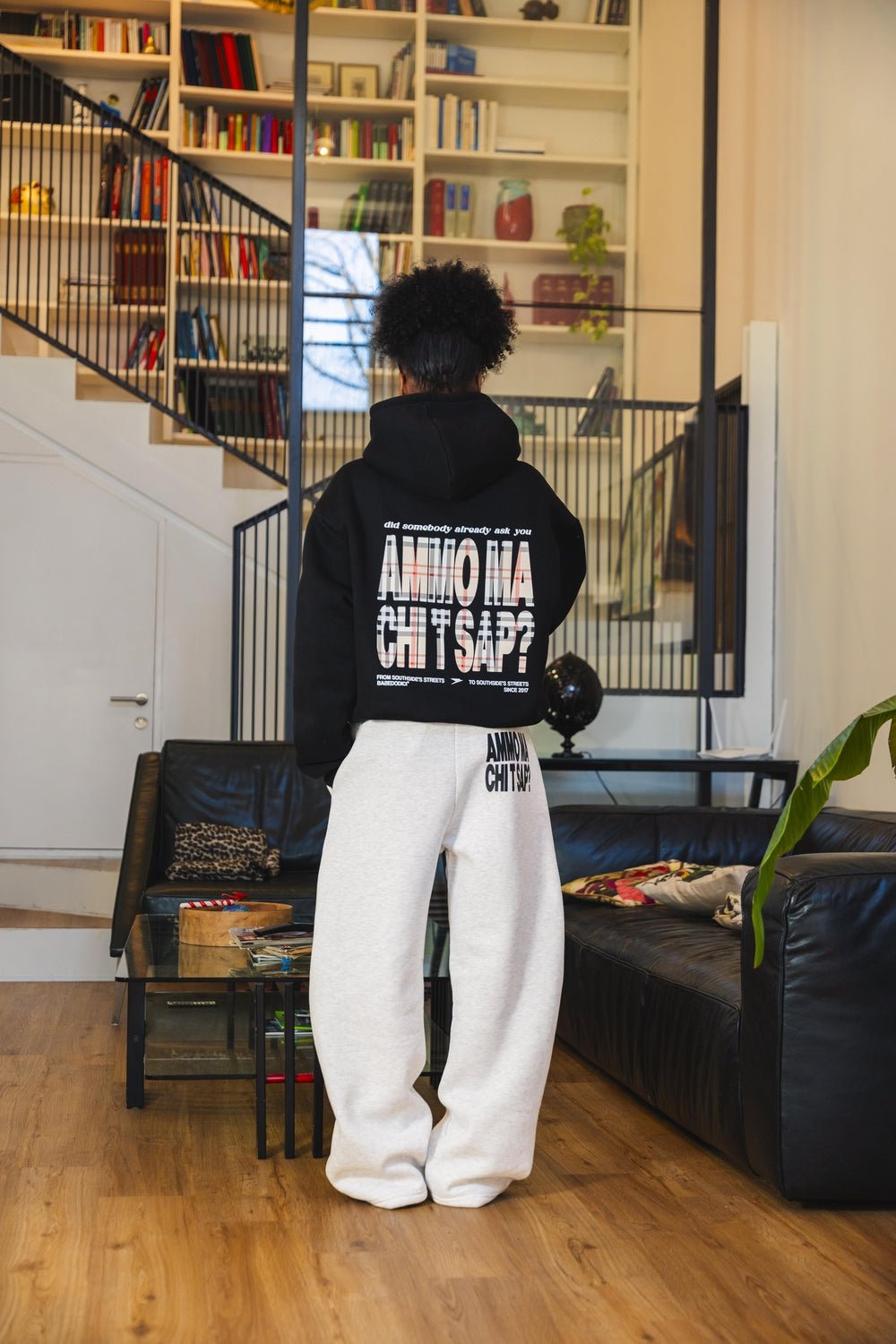 Fleece Pants "AMMO" CHI'T'SAP AshGrey/ScriptBlack - BASEDODICI®