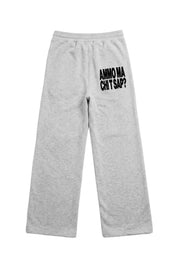 Fleece Pants "AMMO" CHI'T'SAP AshGrey/ScriptBlack - BASEDODICI®