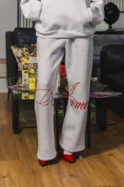 Fleece Pants "AMMO" CHI'T'SAP AshGrey/ScriptRed - BASEDODICI®