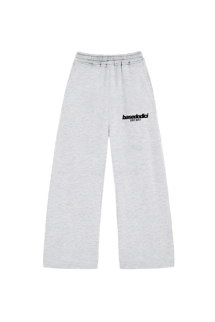 Fleece Pants "COMFY" Front Logo AshGrey/Black - BASEDODICI®