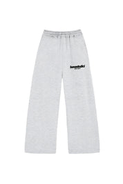 Fleece Pants "COMFY" Front Logo AshGrey/Black - BASEDODICI®