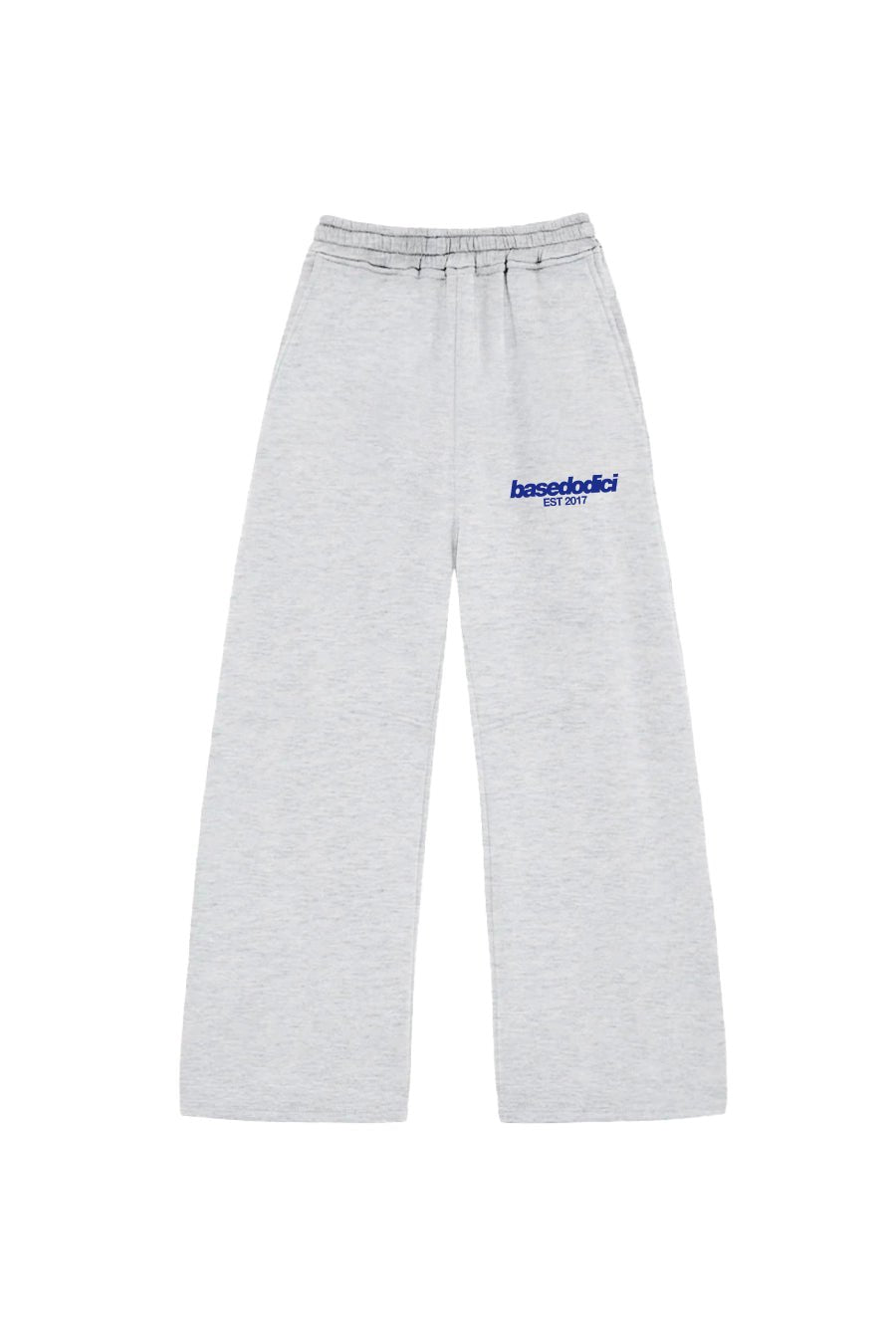 Fleece Pants "COMFY" Front Logo AshGrey/Blue - BASEDODICI®