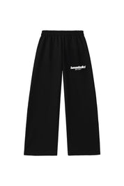 Fleece Pants "COMFY" Front Logo Black/White - BASEDODICI®