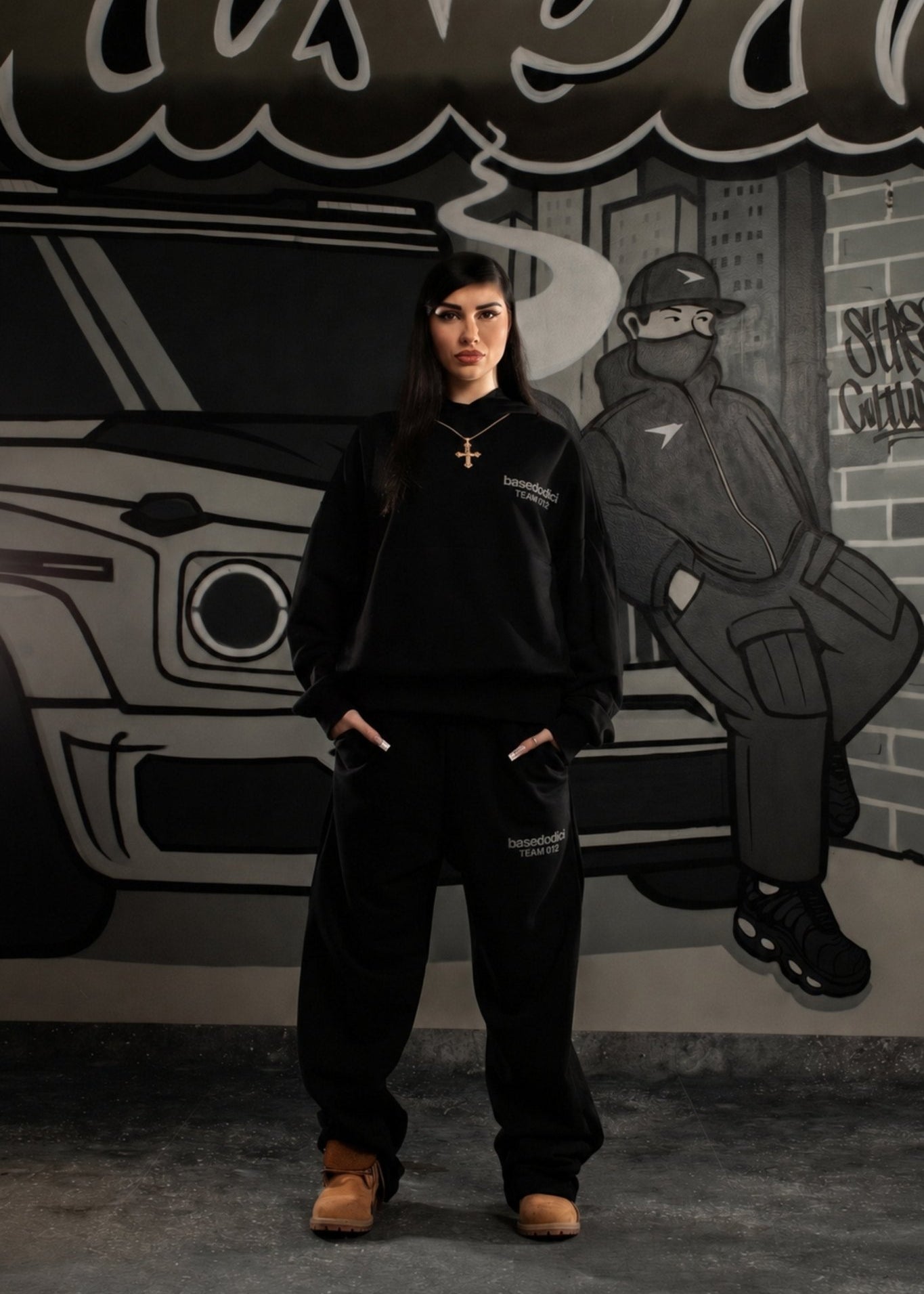 Fleece Pants "COMFY" Team012 Black - BASEDODICI®