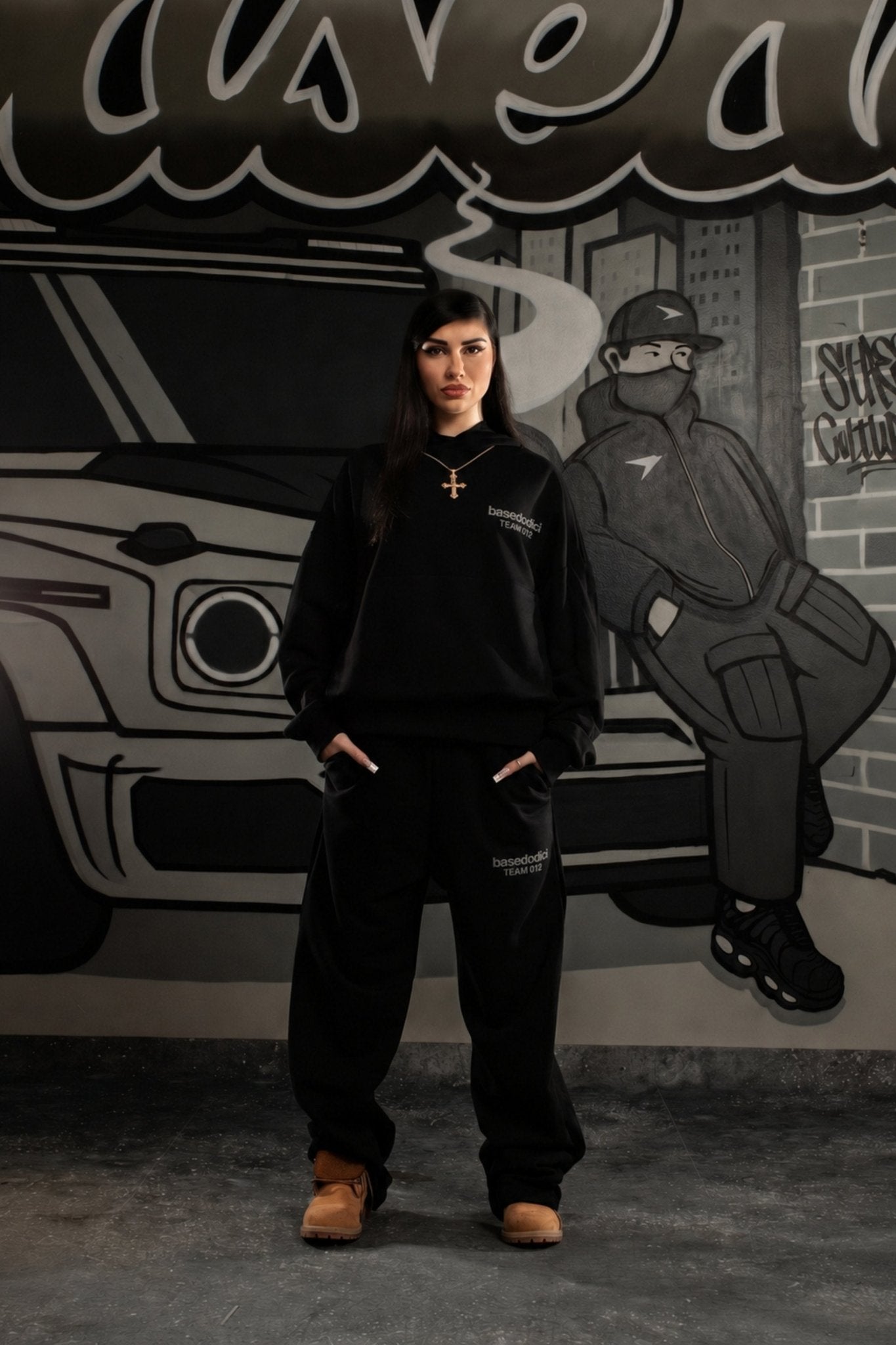 Fleece Pants "COMFY" Team012 Black - BASEDODICI®