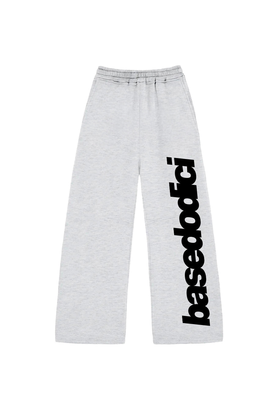 Fleece Pants "COMFY" Vertical Logo AshGrey/Black - BASEDODICI®