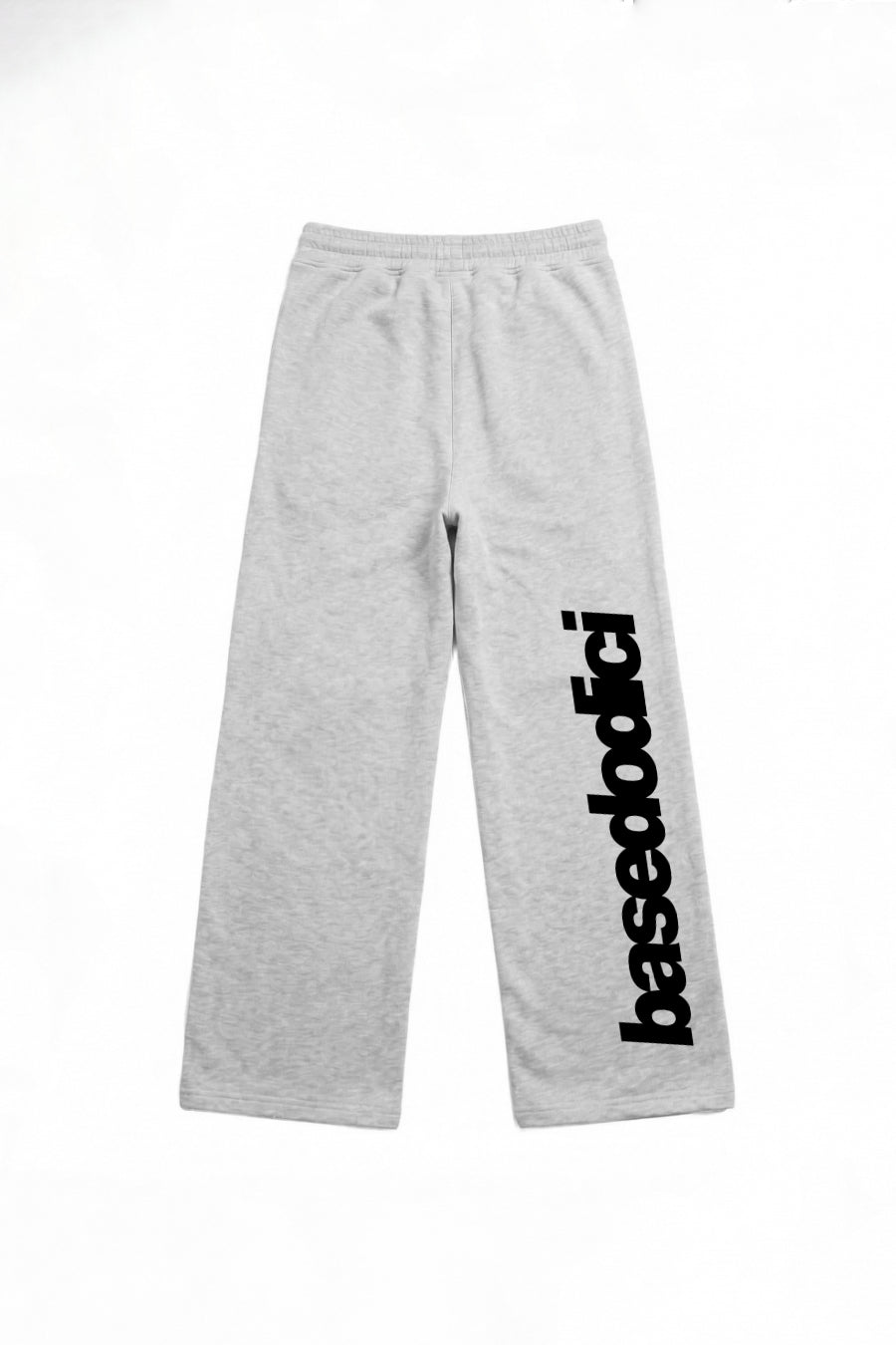 Fleece Pants "COMFY" Vertical Logo AshGrey/Black
