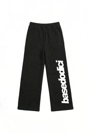 Fleece Pants "COMFY" Vertical Logo Black/White