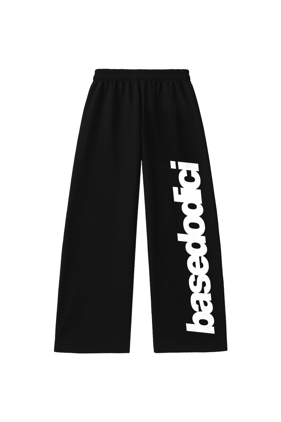 Fleece Pants "COMFY" Vertical Logo Black/White - BASEDODICI®