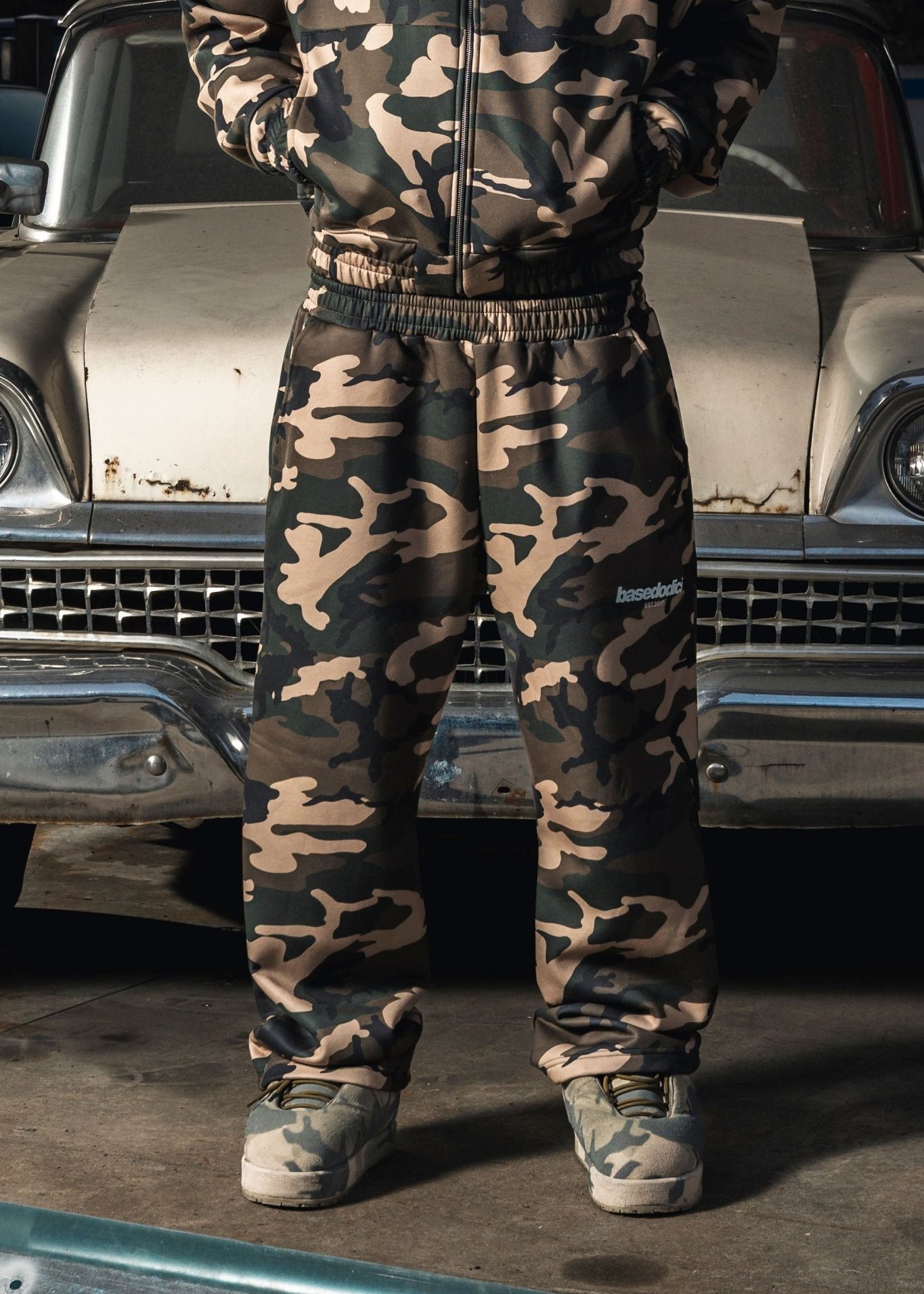 Fleece Pants "DETROIT" Camo Green - BASEDODICI®