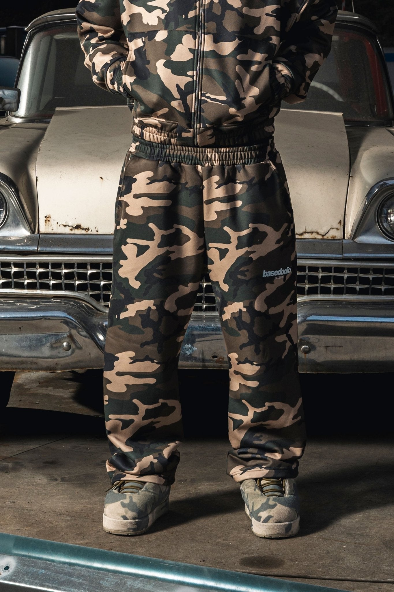 Fleece Pants "DETROIT" Camo Green - BASEDODICI®