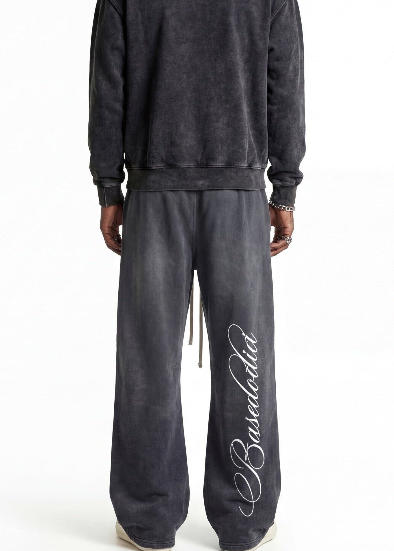 Fleece Pants "FOR DREAMERS" Dark Grey - BASEDODICI®