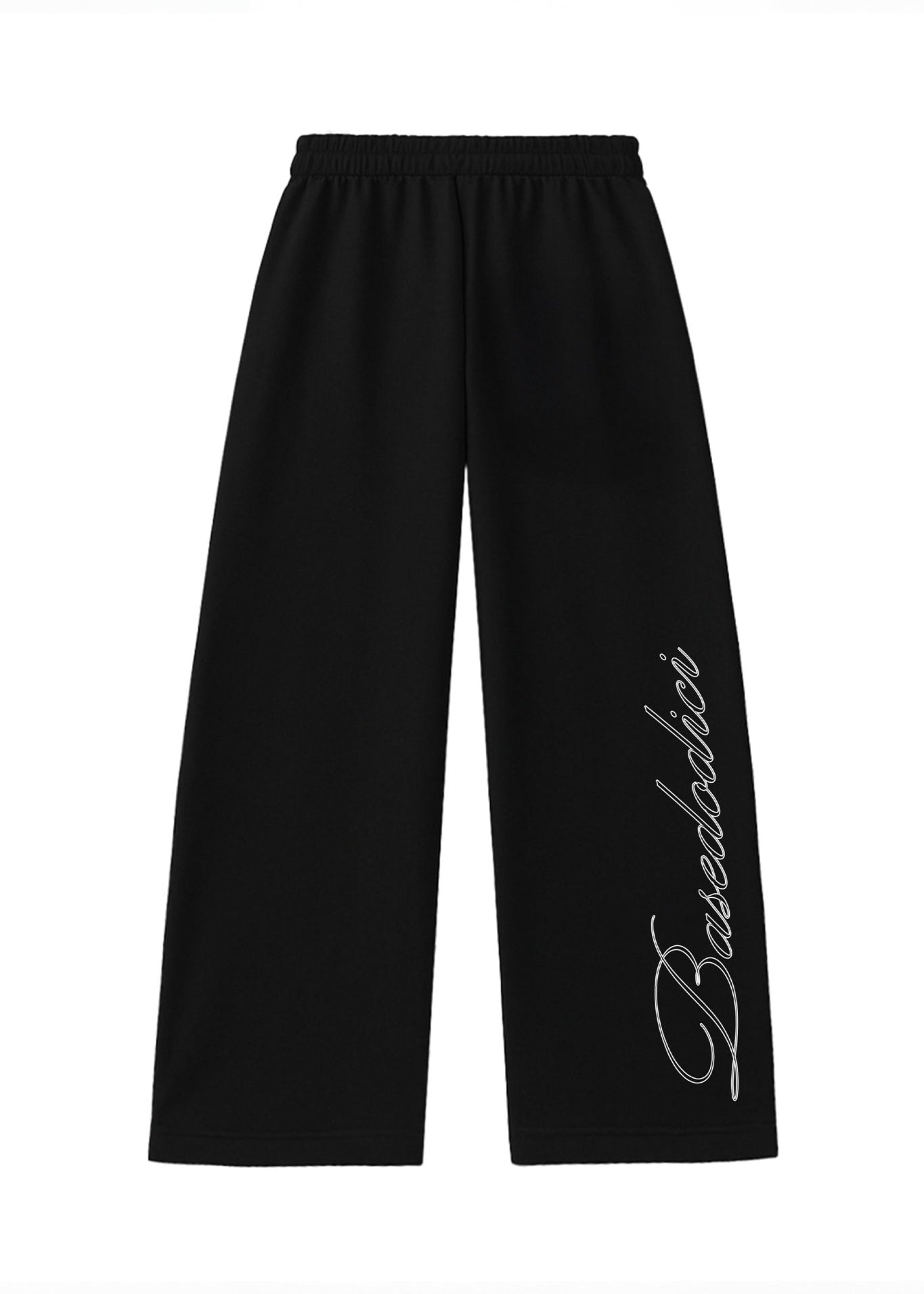 Fleece Pants "RUDE DIAMOND" Script Black - BASEDODICI®