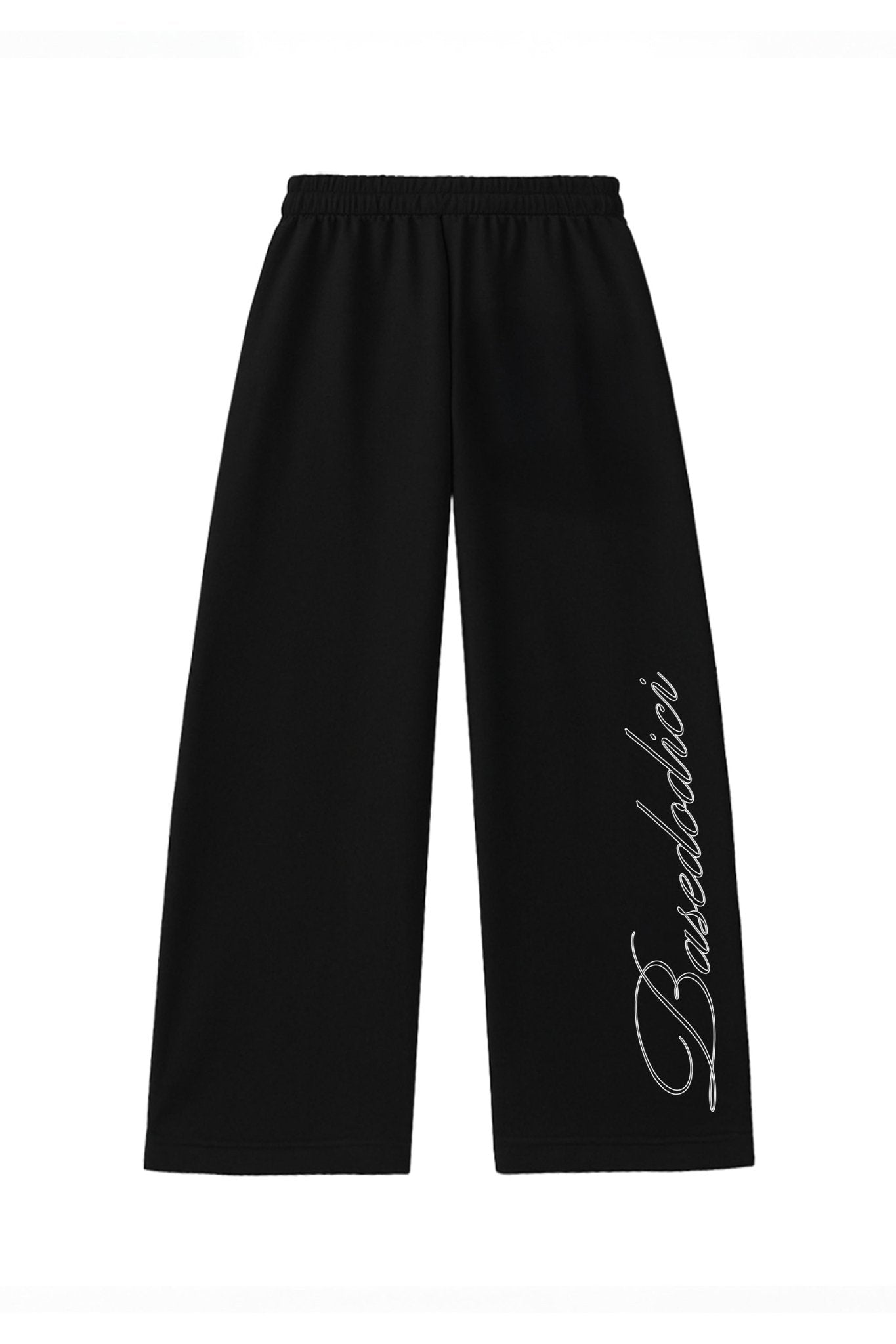 Fleece Pants "RUDE DIAMOND" Script Black - BASEDODICI®