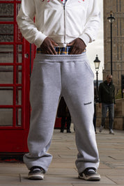 Fleece Pants "RUDEBOY LDN" DoubleLayer AshGrey - BASEDODICI®