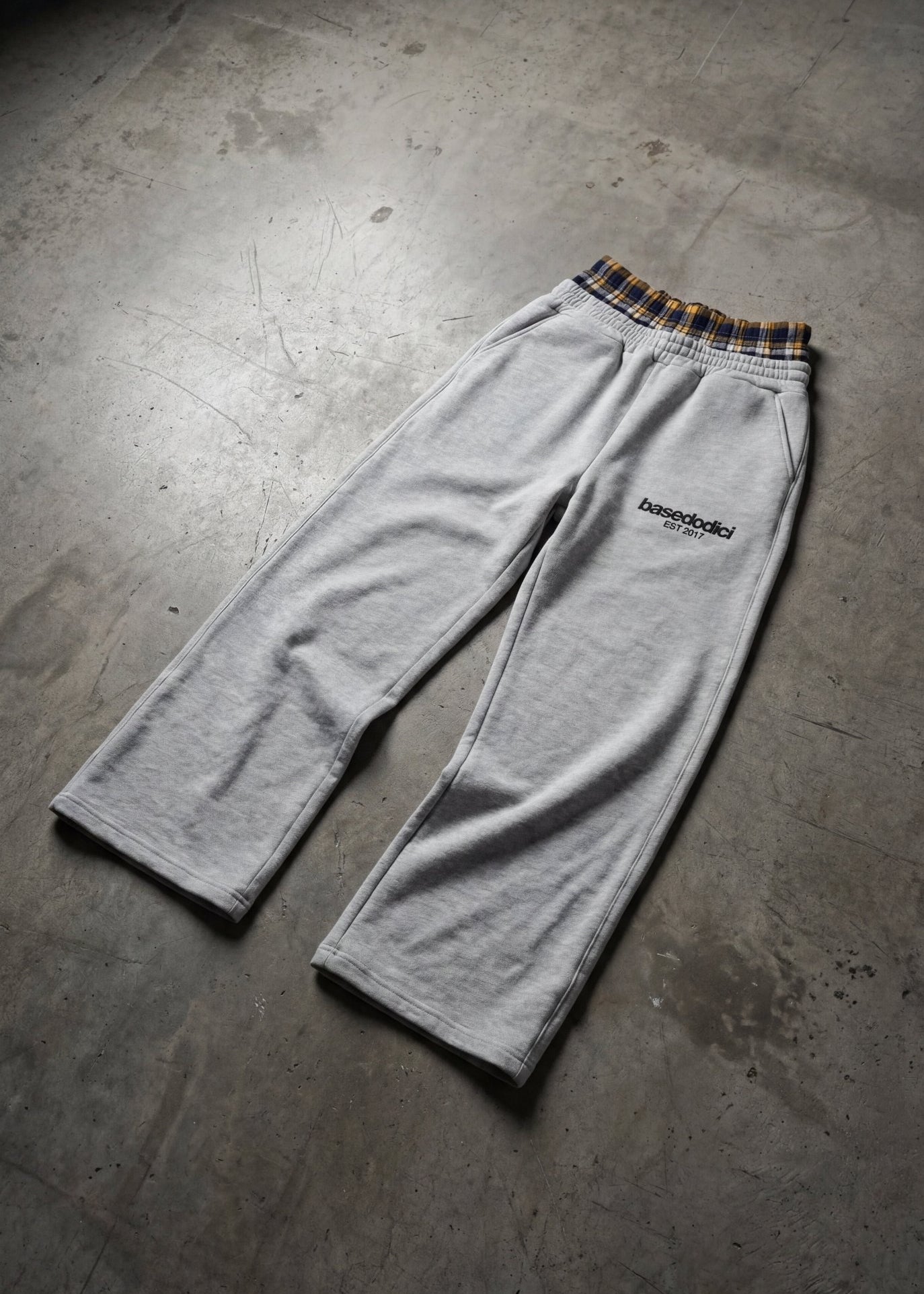 Fleece Pants "RUDEBOY LDN" DoubleLayer AshGrey - BASEDODICI®