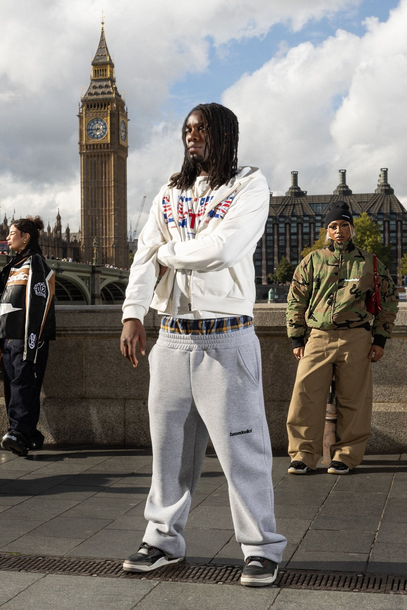 Fleece Pants "RUDEBOY LDN" DoubleLayer AshGrey - BASEDODICI®